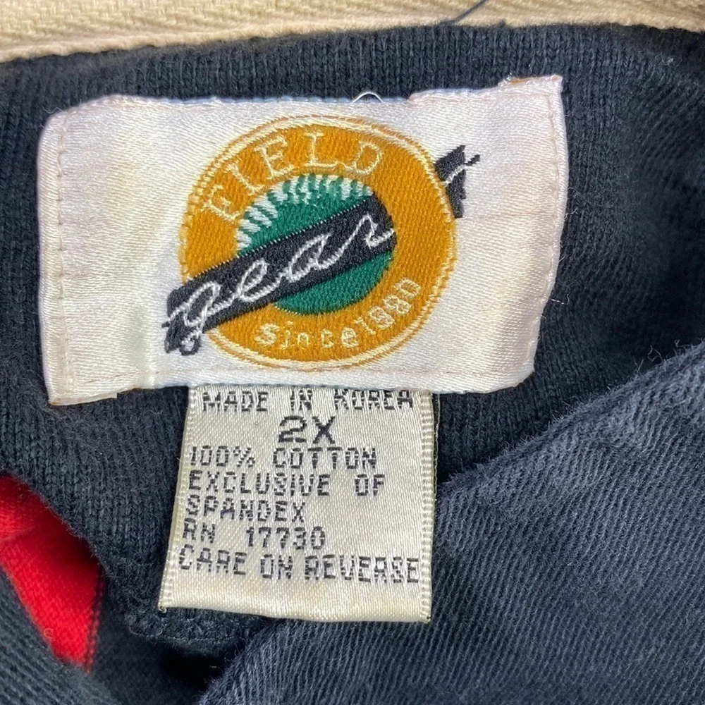 Vintage Field Gear Black Red Long Sleeve Polo Shirt 2X Korea - Picture 3 of 6